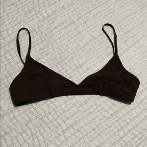 Tory Burch bikini top, chocolate brown